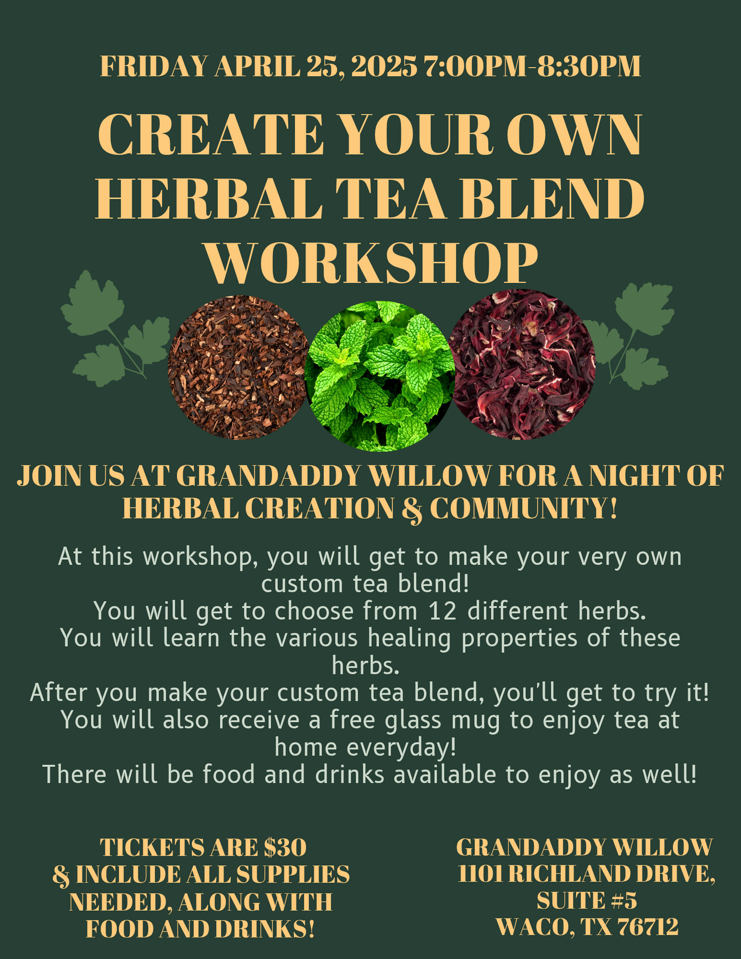 Create Your Own Herbal Tea Blend Workshop