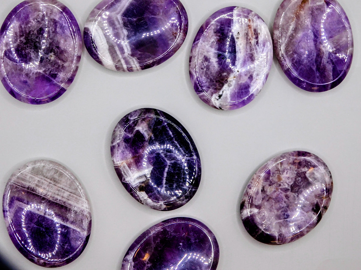 Chevron Amethyst Worry Stone