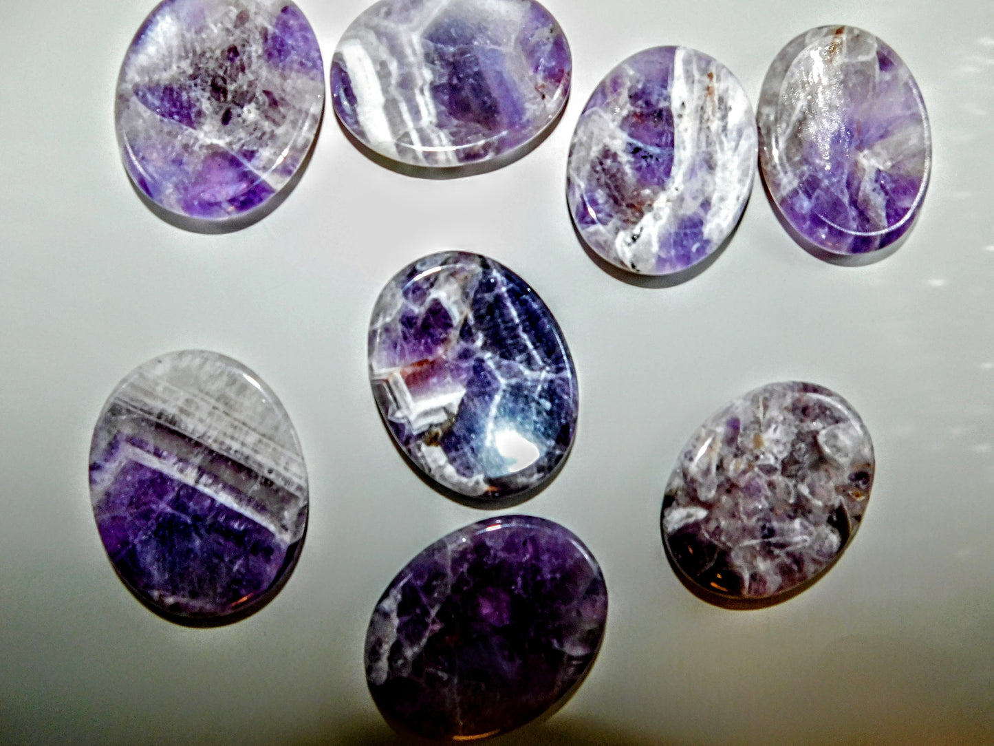 Chevron Amethyst Worry Stone