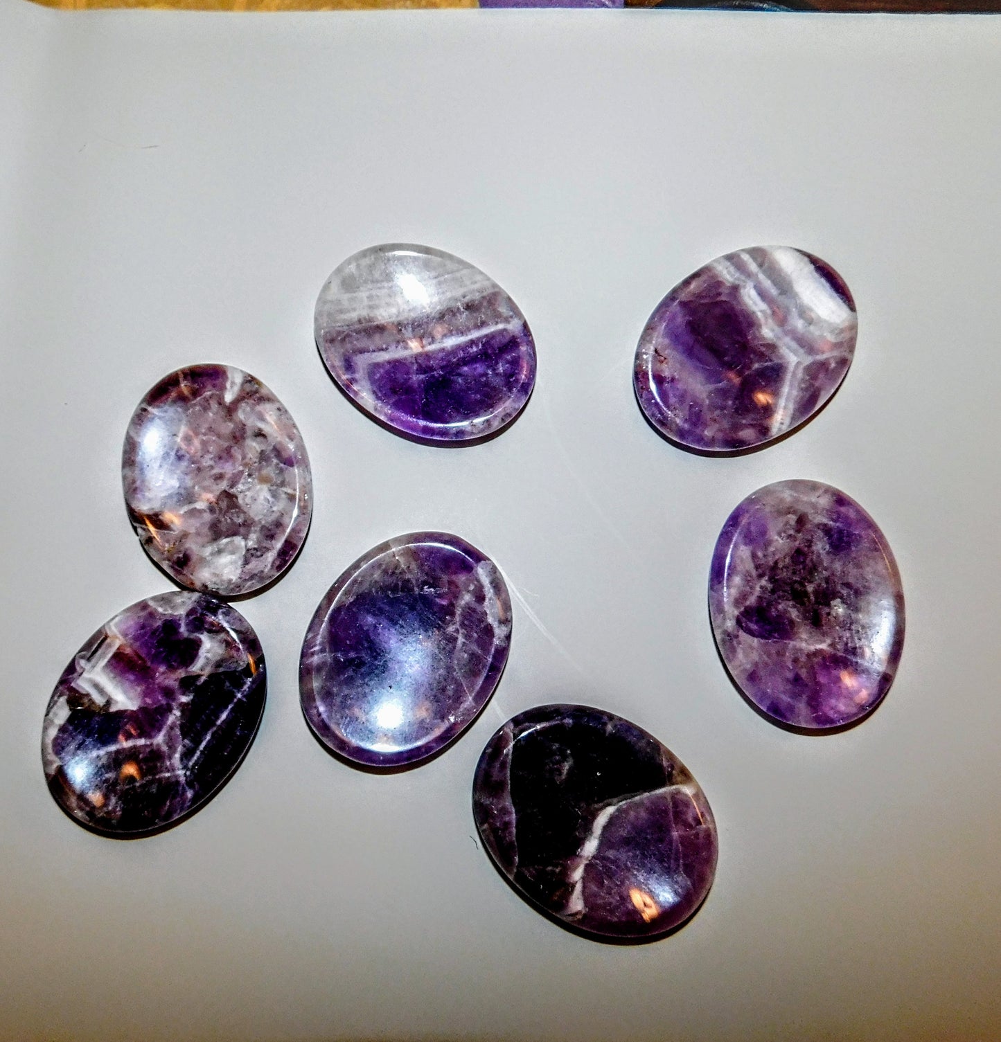 Chevron Amethyst Worry Stone
