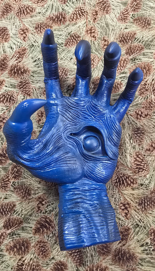 Blue Monster Hand Decor