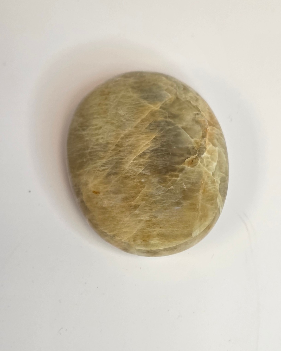 Peach Moonstone Palm Stone