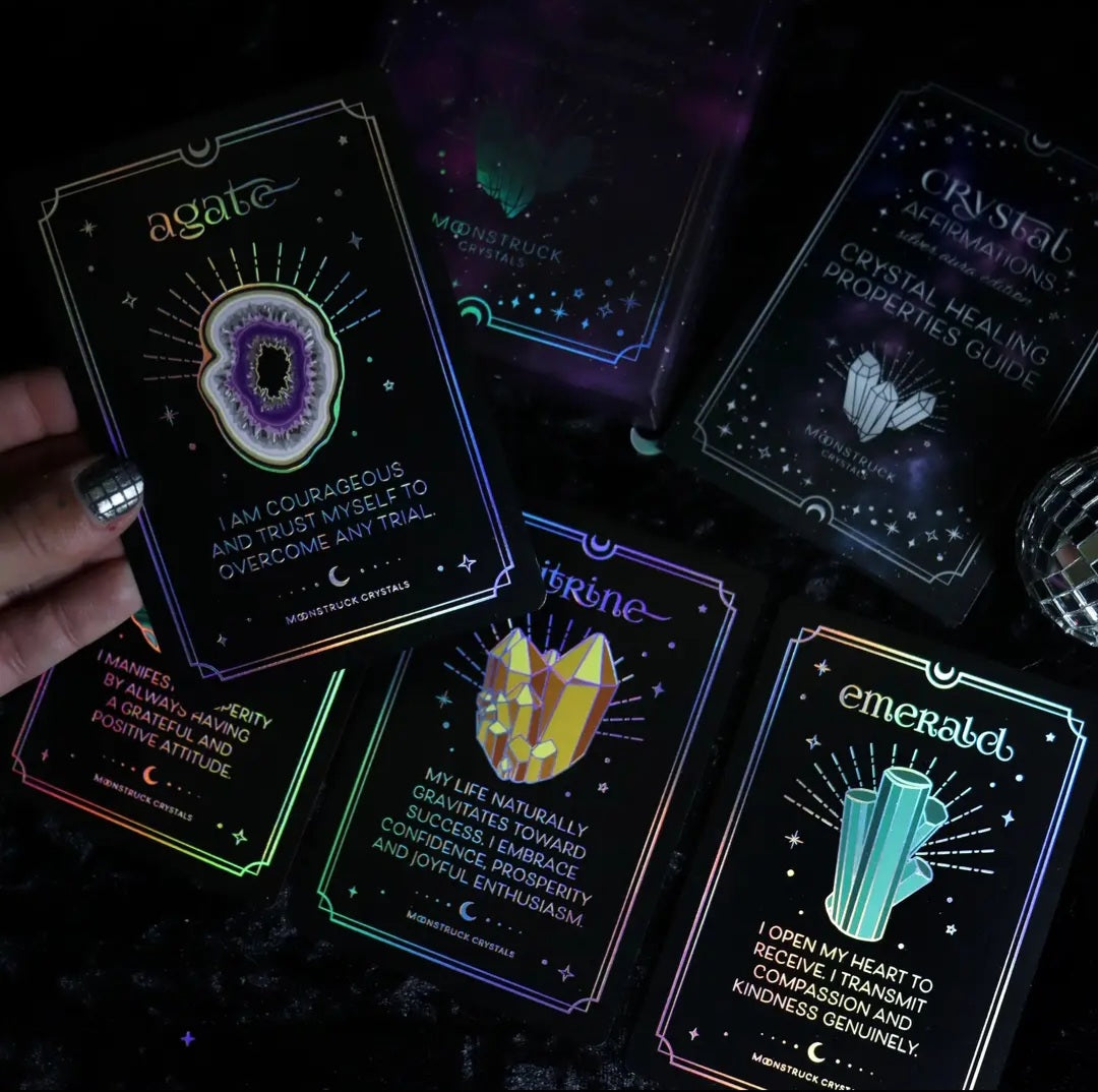 Silver Aura Crystal Affirmations Deck