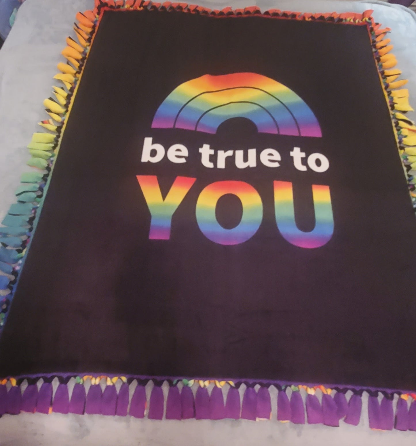 Be True To You Pride Tie Blanket