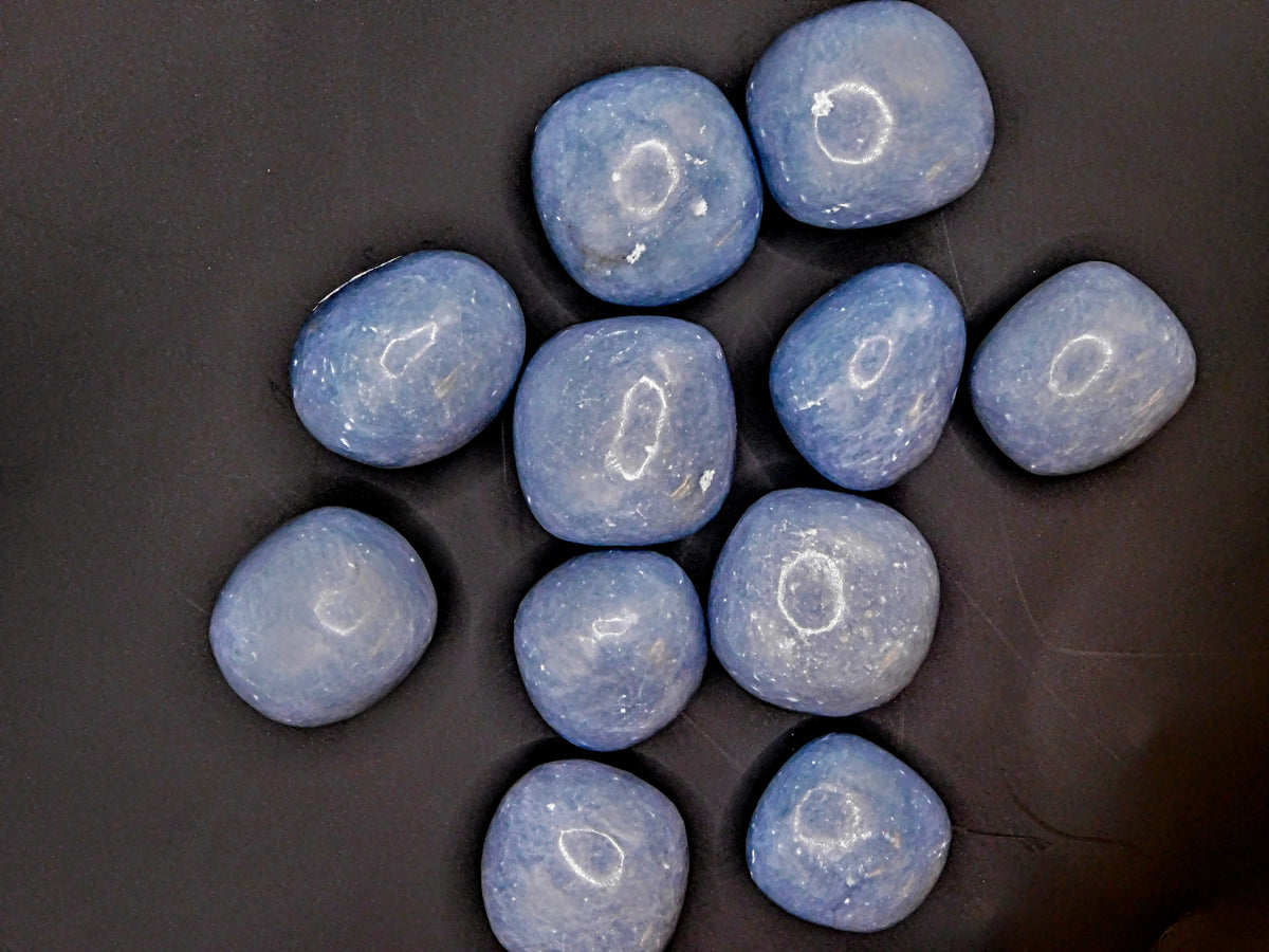 Angelite Color Angelite Tumbled Stone – Grandaddy Willow